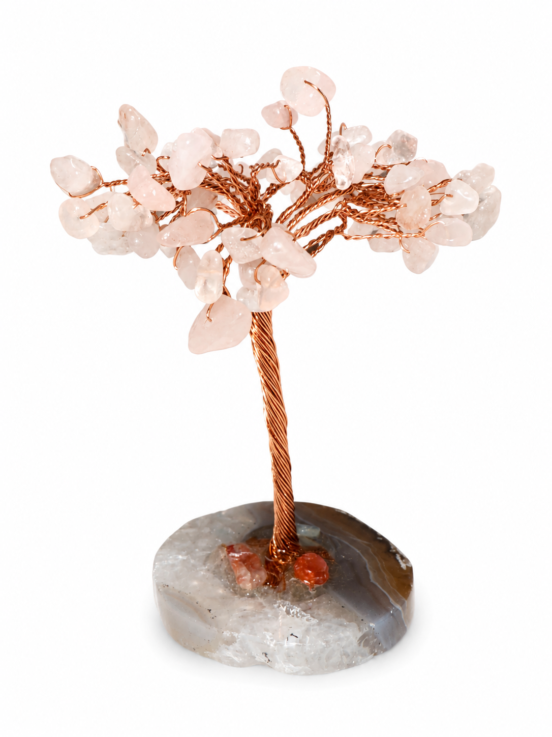 Arbre du Cœur en Quartz Rose